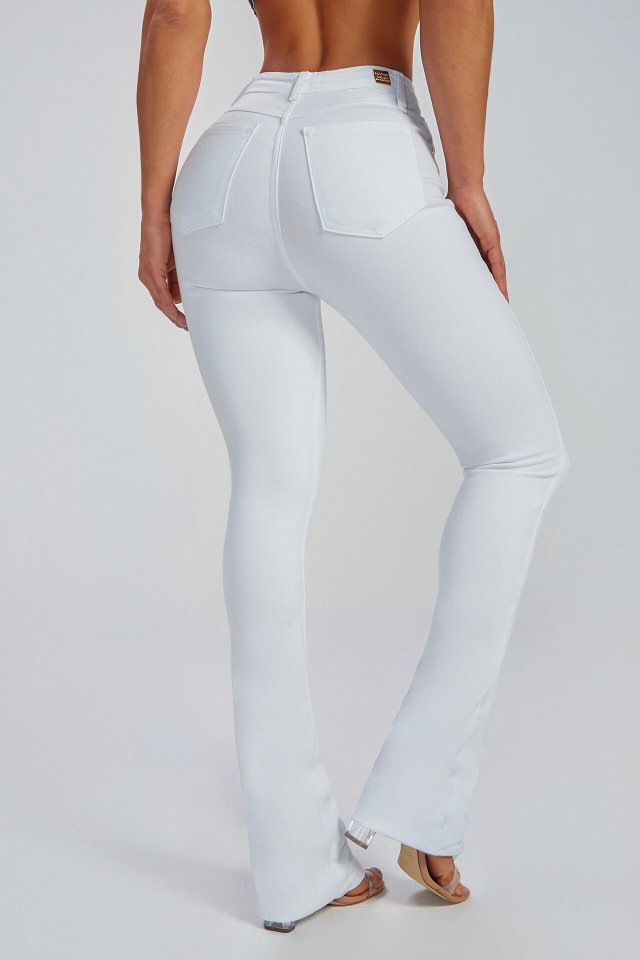 Calça Jeans Modeladora Milagrosa Boot Cut Cós Alto - Branca