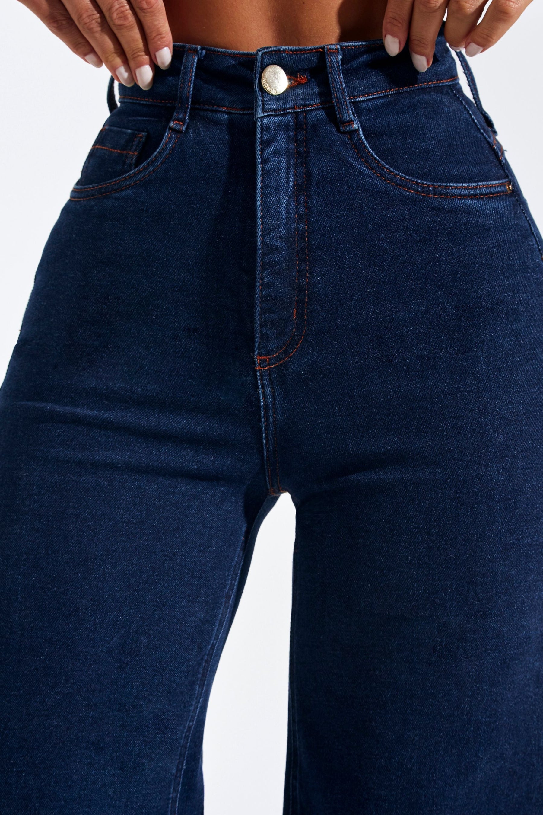 Calça Jeans Modeladora Luxury Pantalona Cós Super Alto
