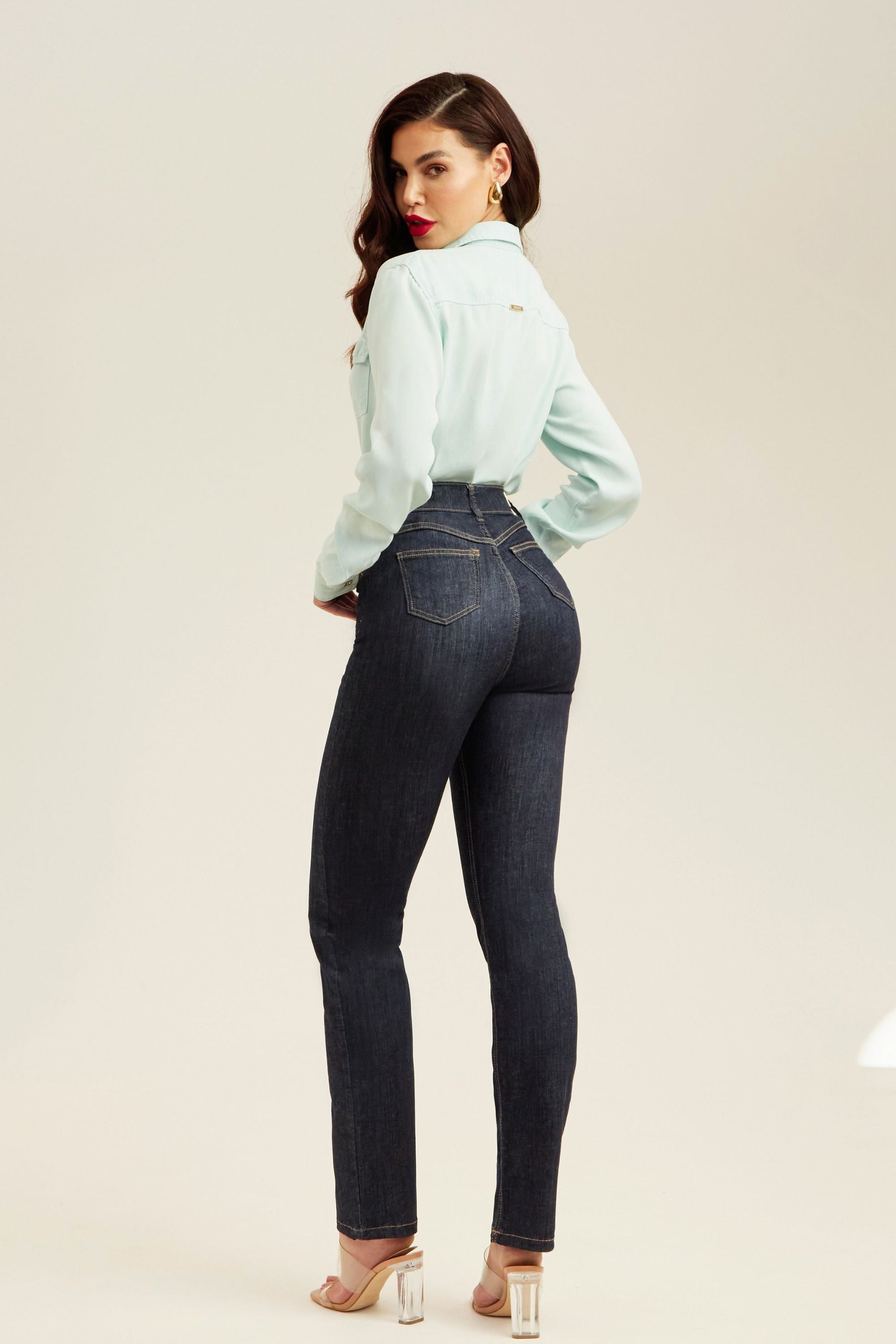 Calça Jeans Modeladora Fantástica Reta Cós Alto