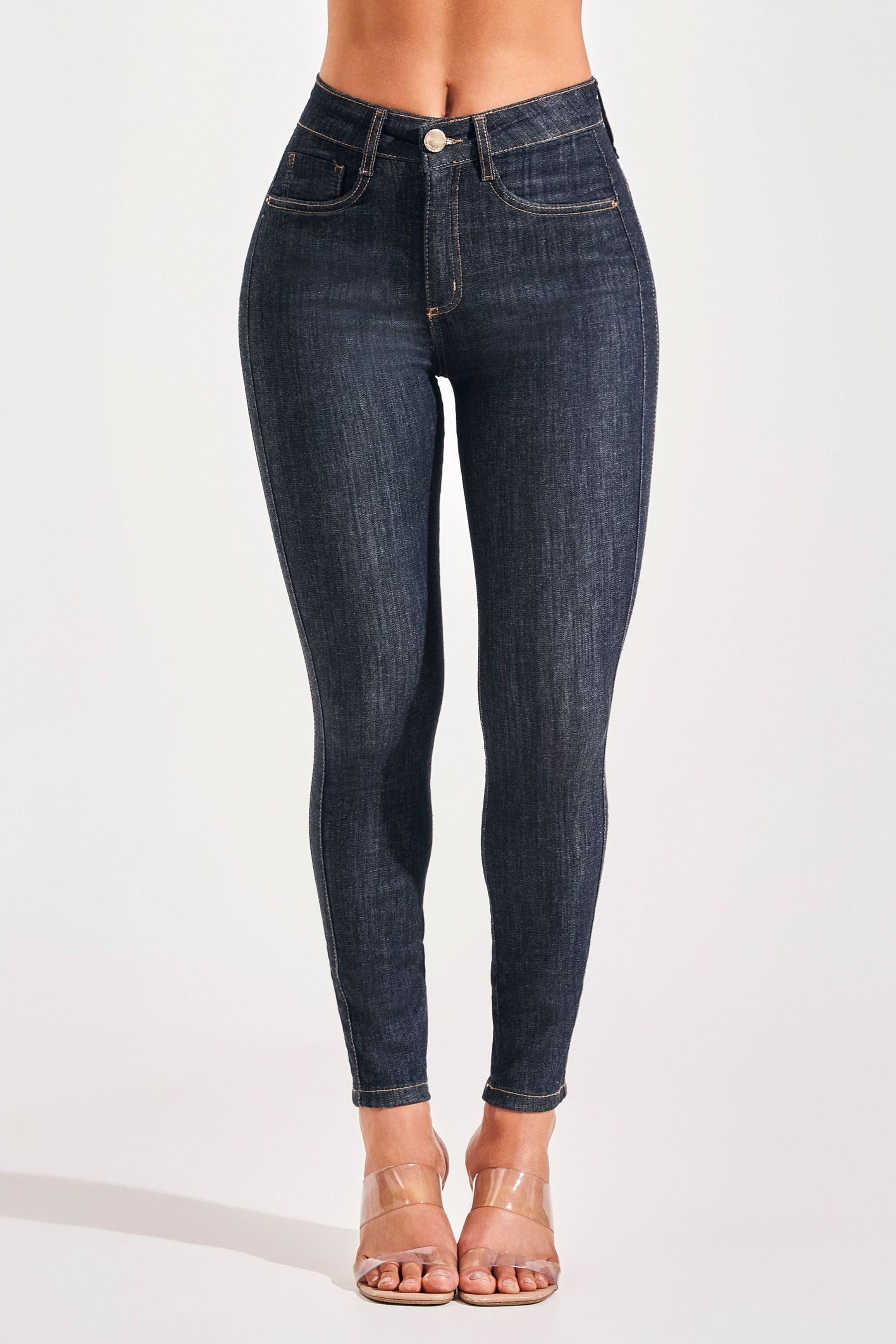 Calça Jeans Modeladora Mega Bumbum Skinny Fantástica Cós Alto