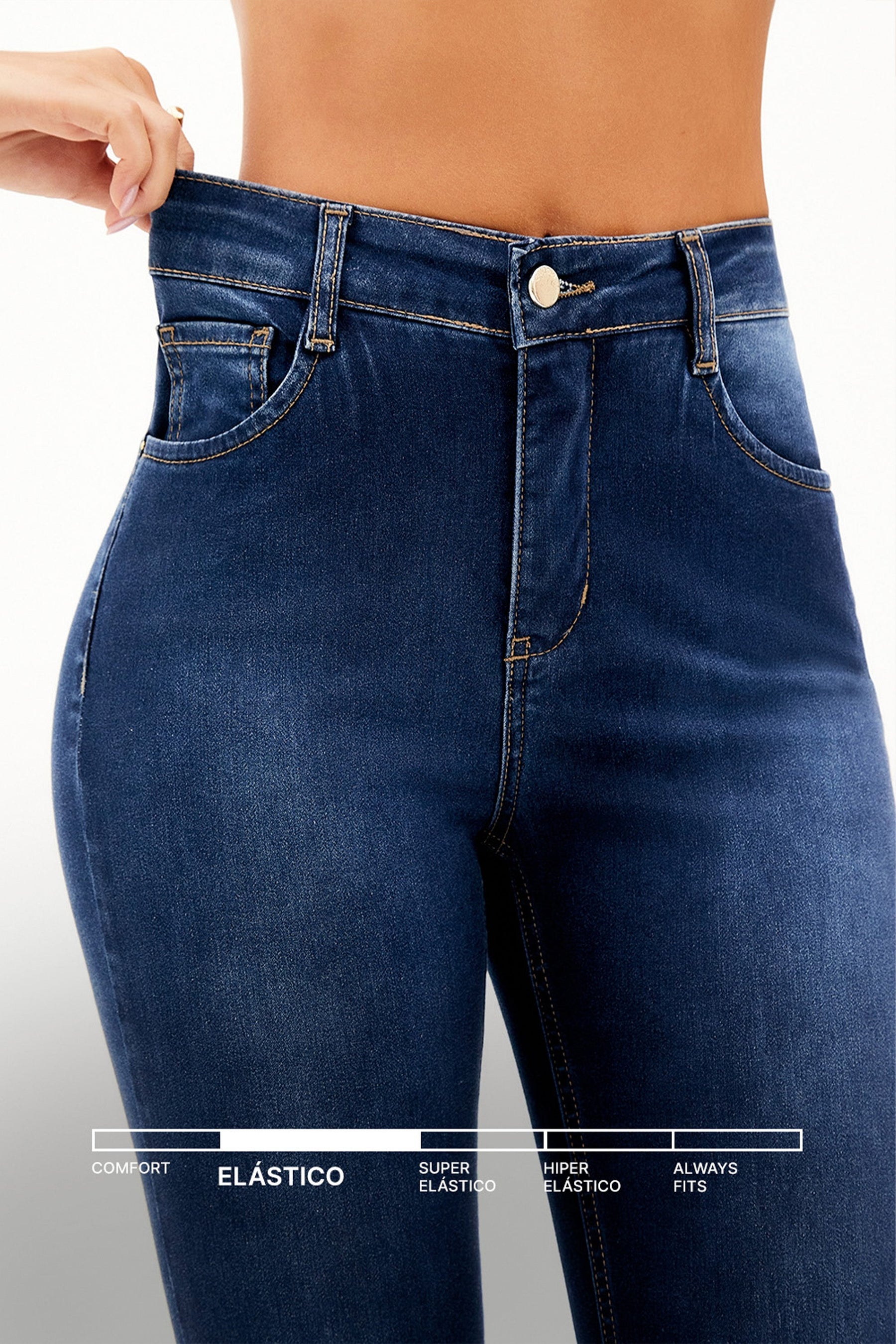 Calça Jeans Modeladora Curva dos Sonhos Skinny Cós Médio