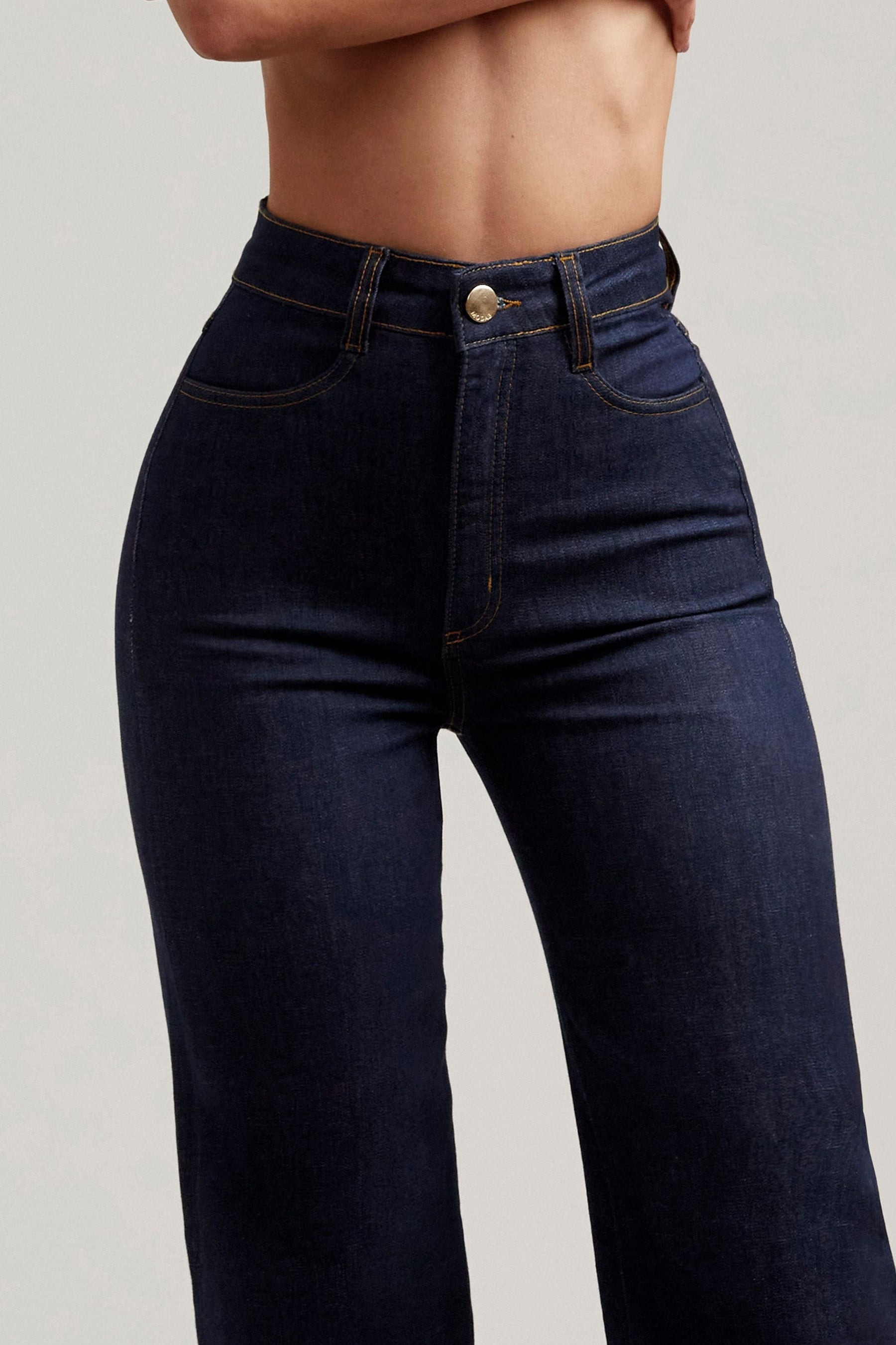 Calça Jeans Ultra Modeladora Wide Leg Cós Super Alto