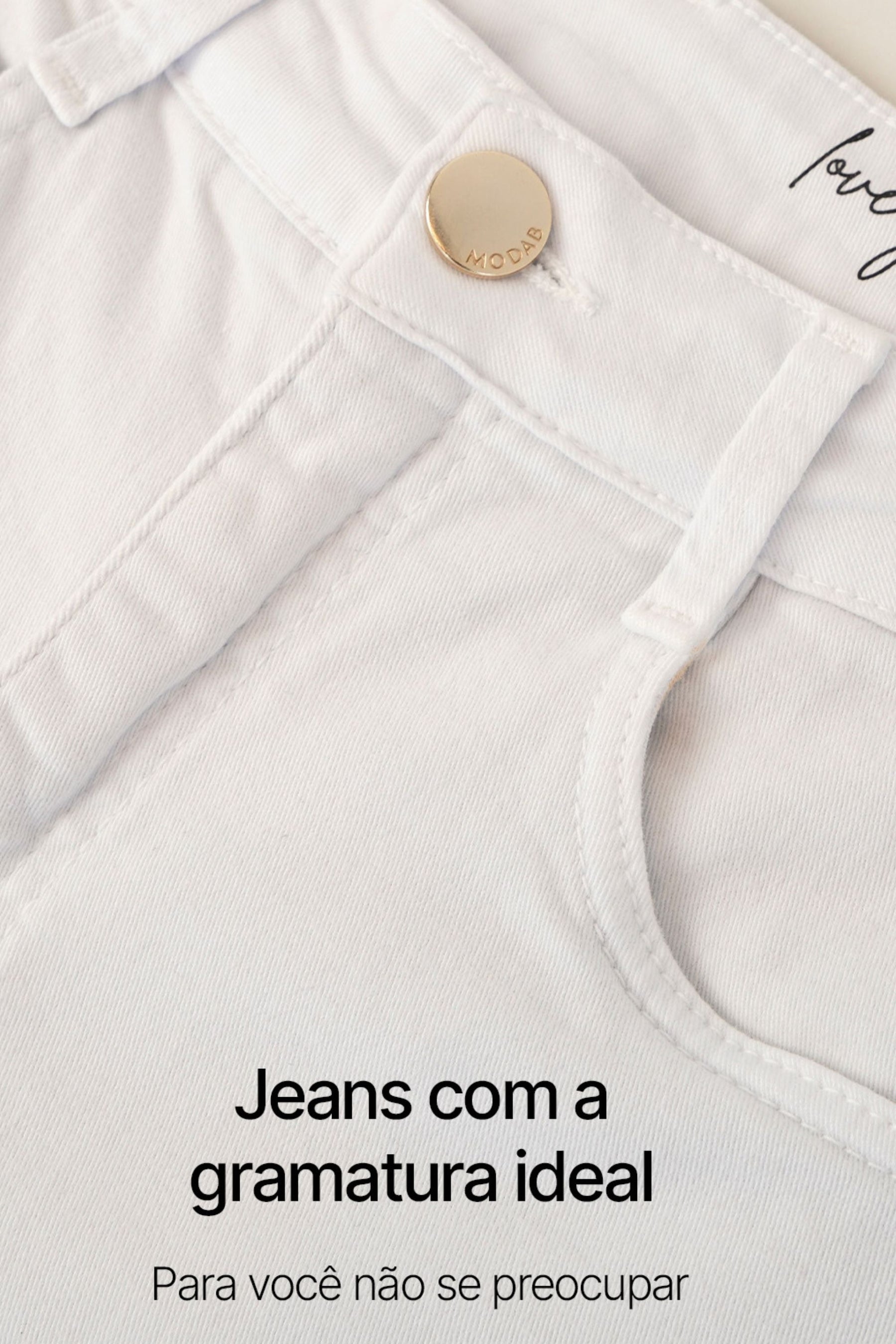 Calça Jeans Modeladora Milagrosa Boot Cut Cós Alto - Branca