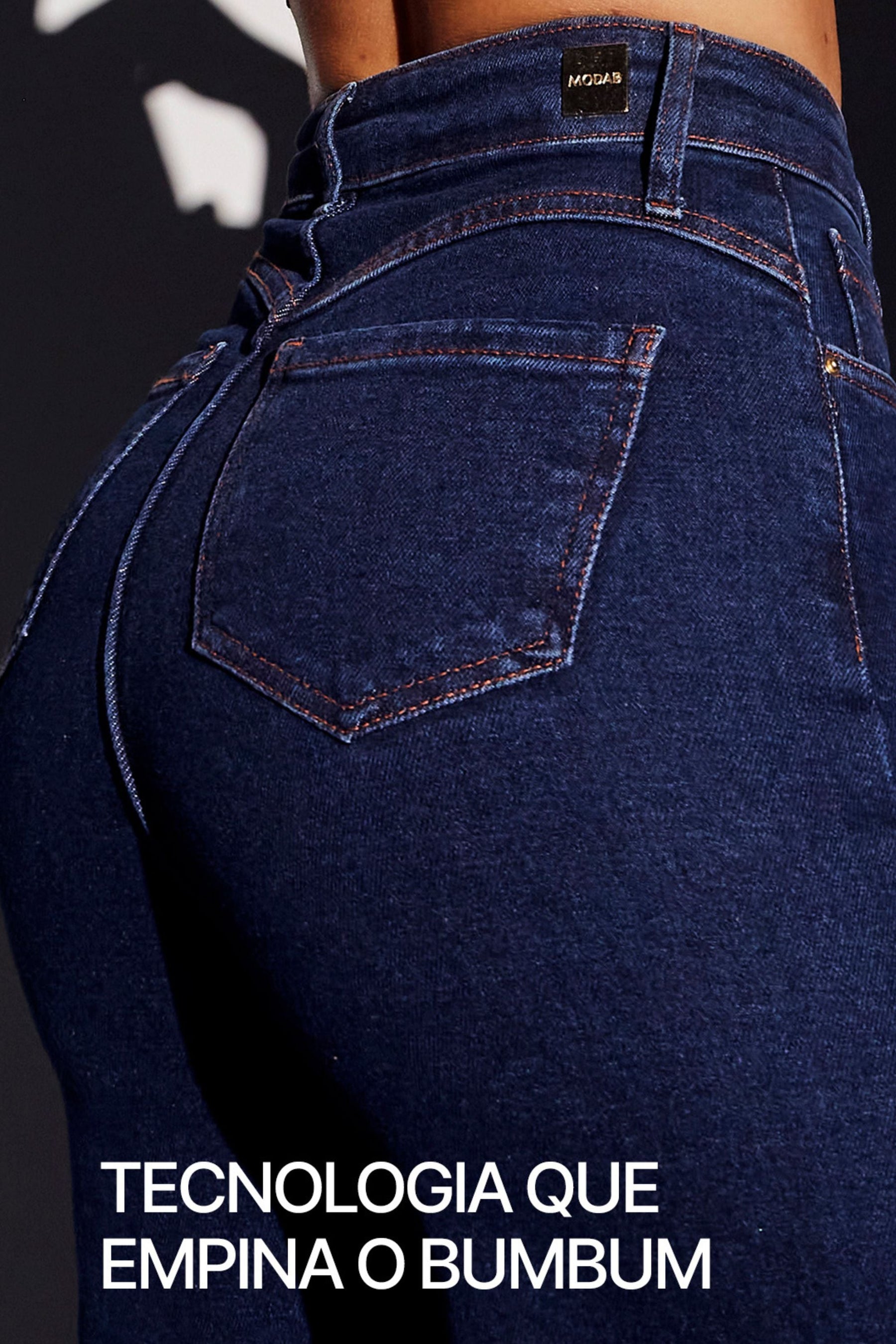Calça Jeans Modeladora Luxury Pantalona Cós Super Alto