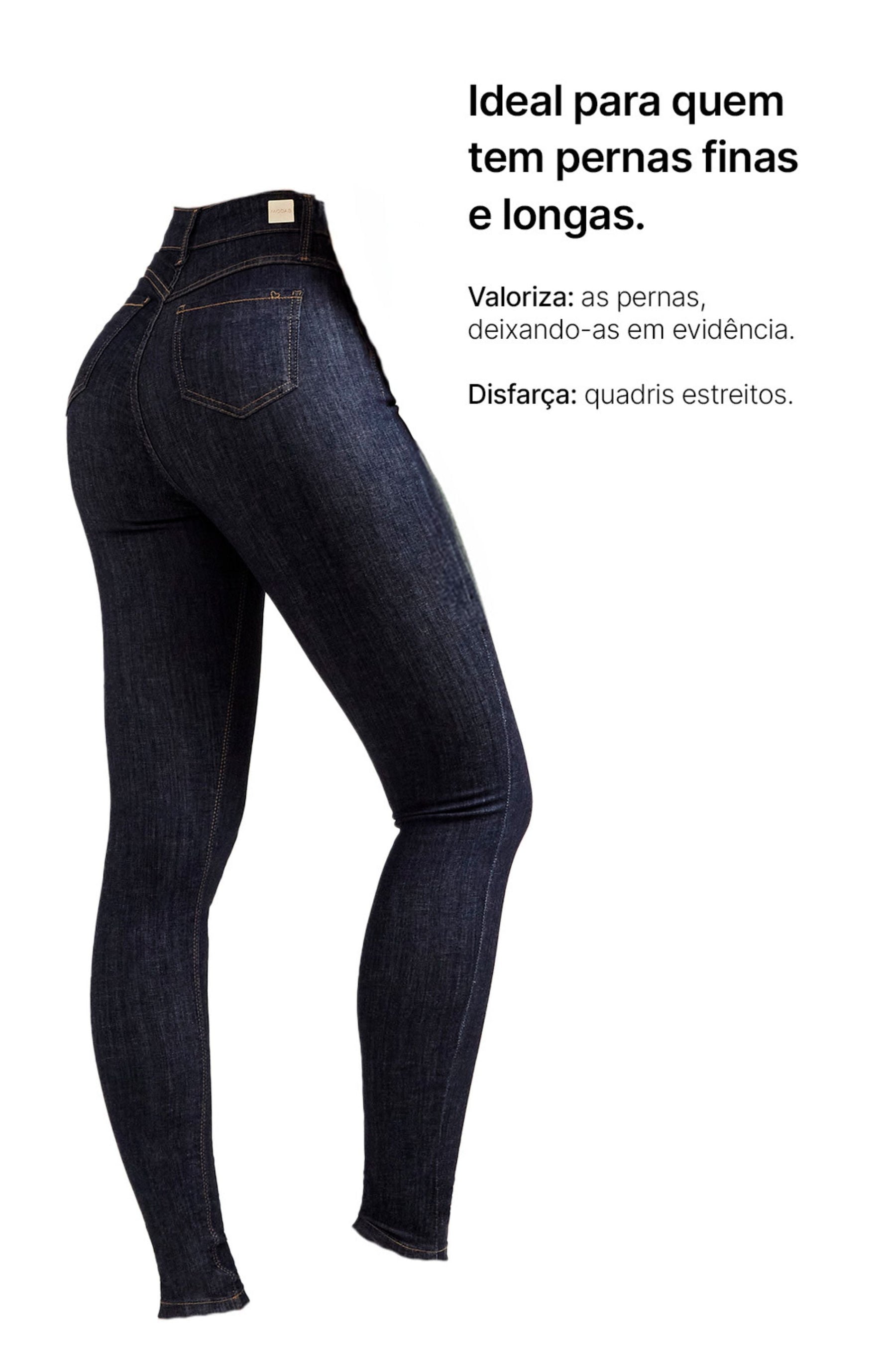 Calça Jeans Modeladora Fantástica Skinny Cós Alto