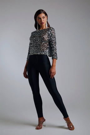 Calça Ultra Modeladora Glam Disco Pant Skinny Cós Alto - Preta