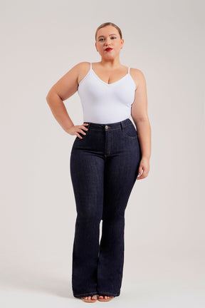 Calça Jeans Modeladora Fantástica Flare Cós Alto
