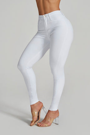 Calça Jeans Modeladora Milagrosa Skinny Cós Alto - Branca