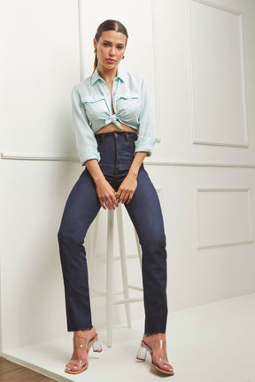 Calça Jeans Ultra Modeladora Reta Cós Alto
