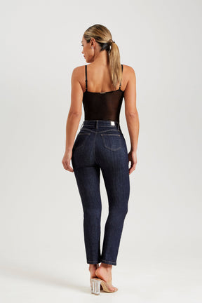 Calça Jeans Modeladora Fantástica Reta Cós Alto