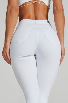 Calça Jeans Modeladora Milagrosa Skinny Cós Alto - Branca
