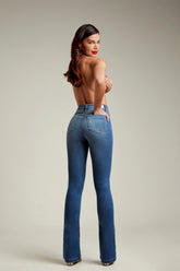 Calça Jeans Modeladora Inesquecível Boot Cut Cós Médio