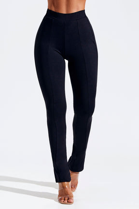 Calça Premium Curve Toda Dupla Skinny Preta