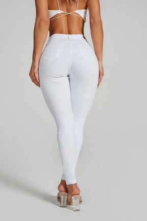 Calça Jeans Modeladora Milagrosa Skinny Cós Alto - Branca