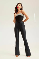 Calça Ultra Modeladora Glam Flare Cós Alto - Preta