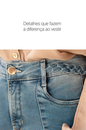 Calça Jeans Modeladora Apaixonante Flare Cós Alto