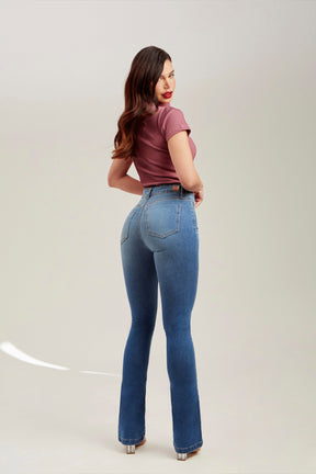 Calça Jeans Modeladora Inesquecível Boot Cut Cós Médio