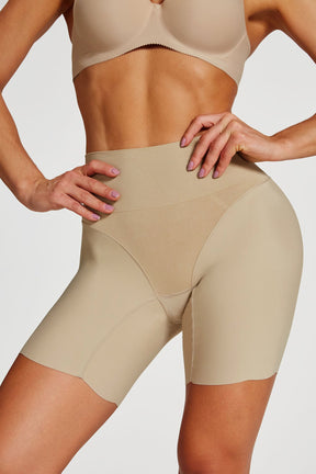 Shorts Modelador Que Afina Cintura Bege
