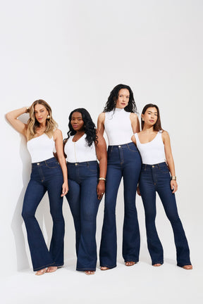 Calça Jeans Ultra Modeladora Flare Cós Alto