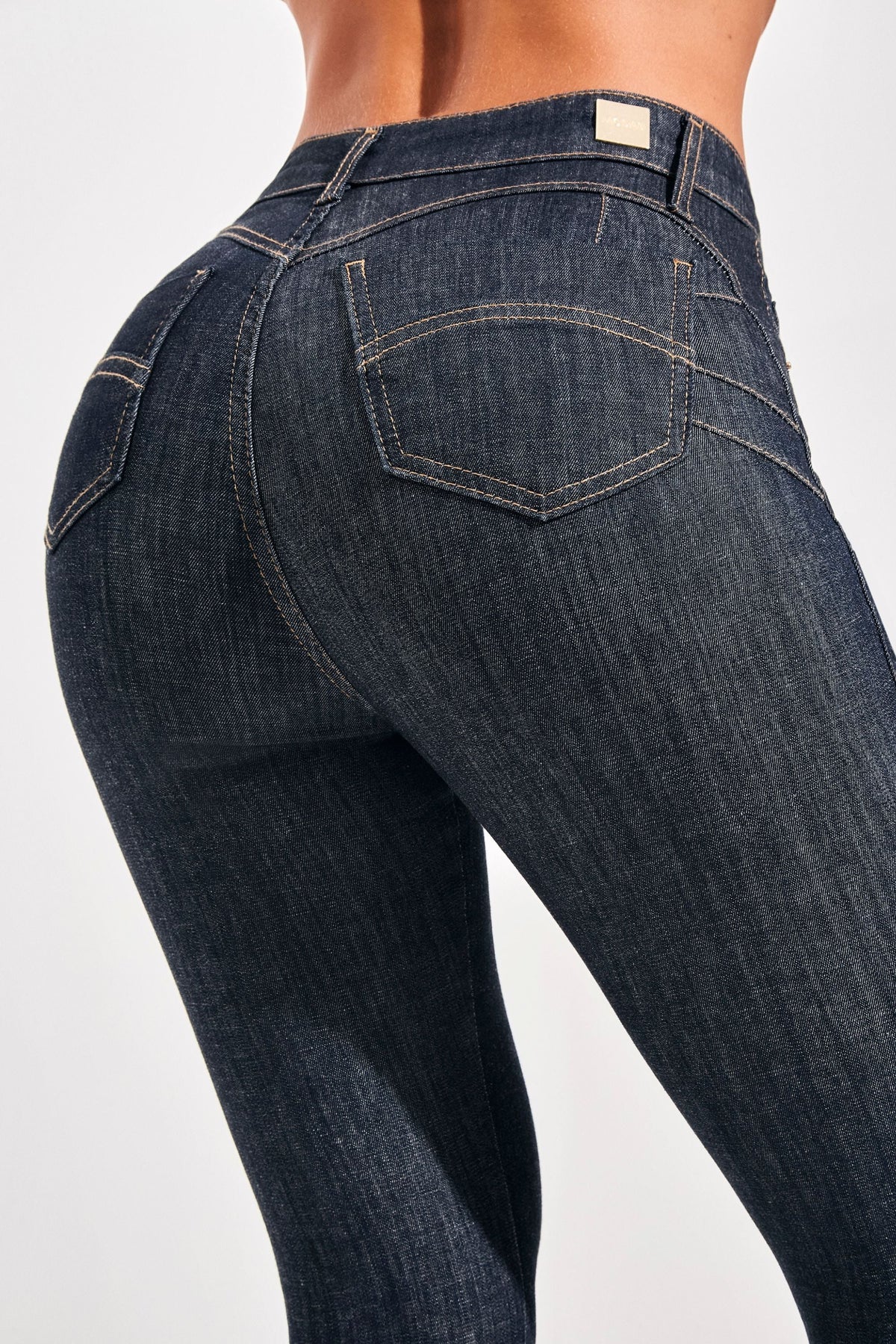 Calça Jeans Modeladora Mega Bumbum Skinny Fantástica Cós Alto