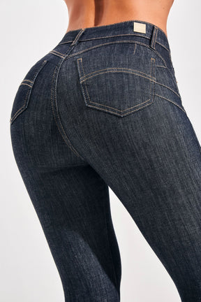 Calça Jeans Modeladora Mega Bumbum Skinny Fantástica Cós Alto