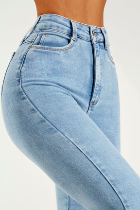 Calça Jeans Modeladora Basic Reta Cós Super Alto