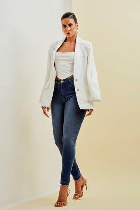 Calça Jeans Modeladora Inesquecível Skinny Cós Médio