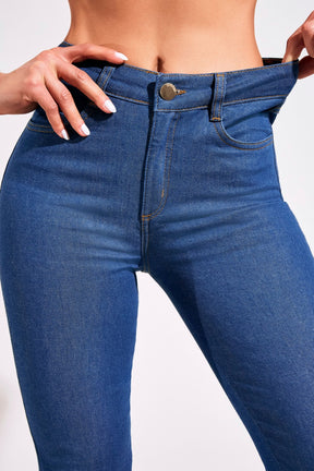 Calça Jeans Ultra Modeladora Skinny Jeans Médio Cós Médio