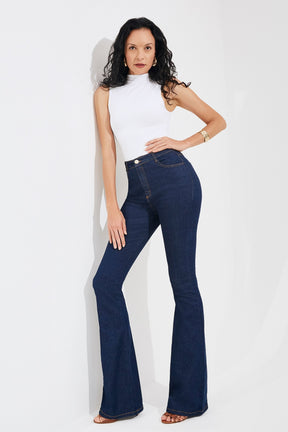 Calça Jeans Ultra Modeladora Flare Cós Alto