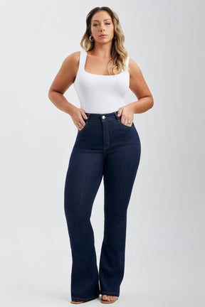 Calça Jeans Ultra Modeladora Flare Cós Alto