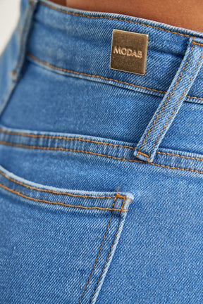 Calça Jeans Modeladora Clássica Wide Leg Cós Super Alto