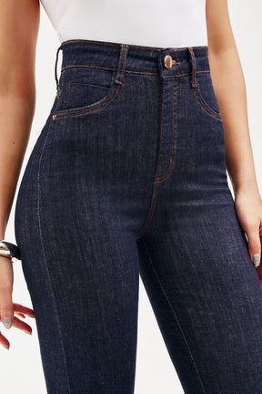 Calça Jeans Modeladora Fantástica Wide Leg Cós Super Alto
