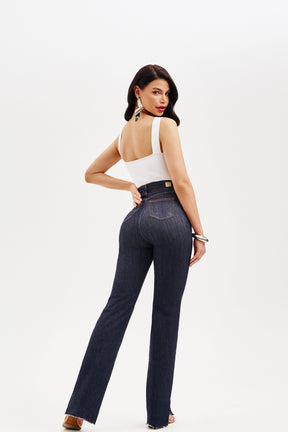 Calça Jeans Modeladora Fantástica Wide Leg Cós Super Alto