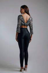 Calça Ultra Modeladora Glam Disco Pant Skinny Cós Alto - Preta