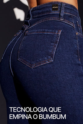 Calça Jeans Modeladora Luxury Pantalona Cós Super Alto