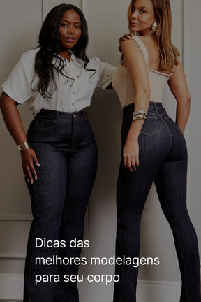 Calça Jeans Modeladora Fantástica Flare Cós Alto